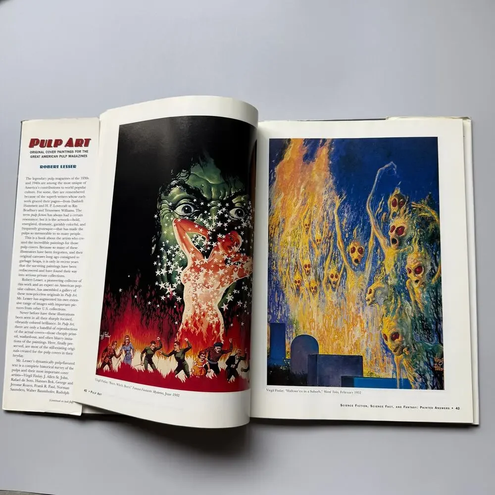 Pulp Art Original Magazine Cover Paintings by Robert Lesser Hardcover Book 1997